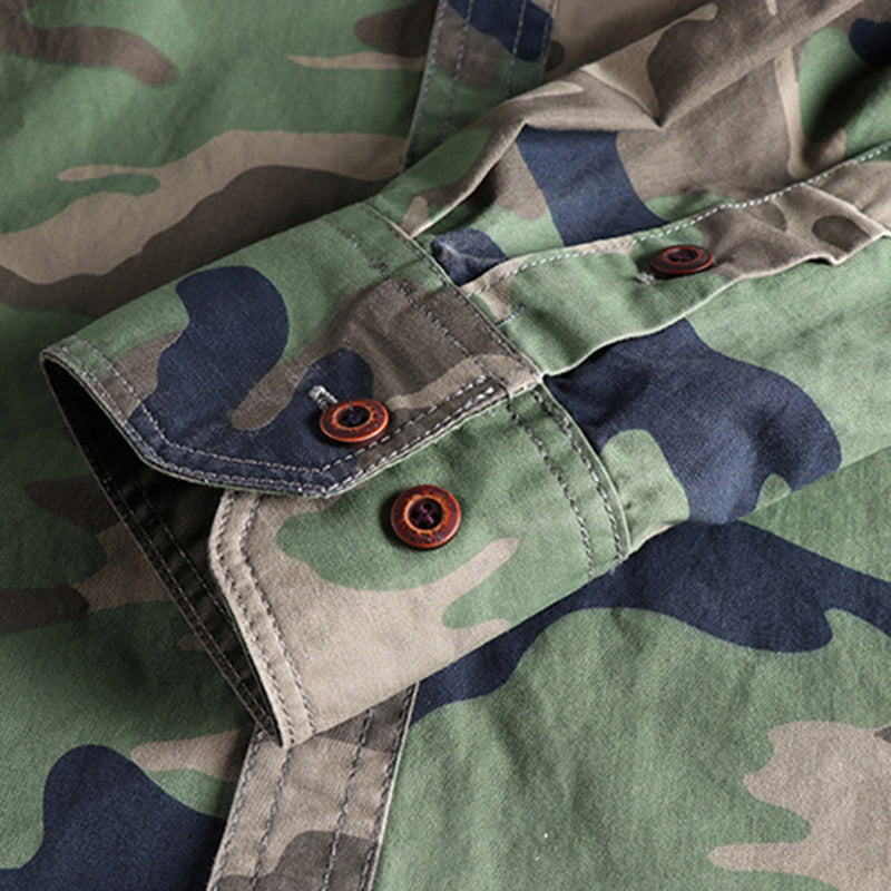 AUBERT - Herren Camouflage Hemden