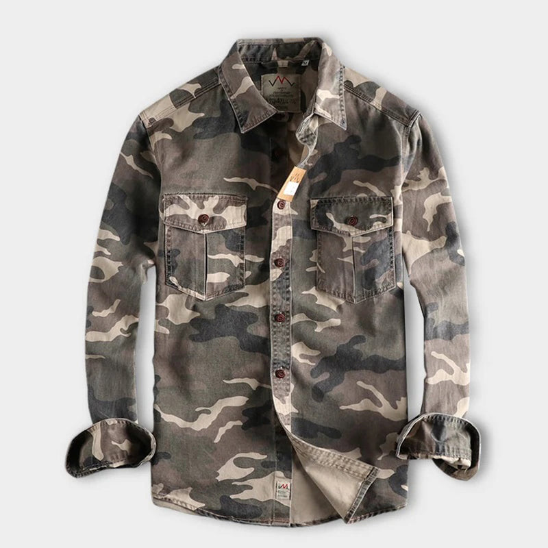 AUBERT - Herren Camouflage Hemden