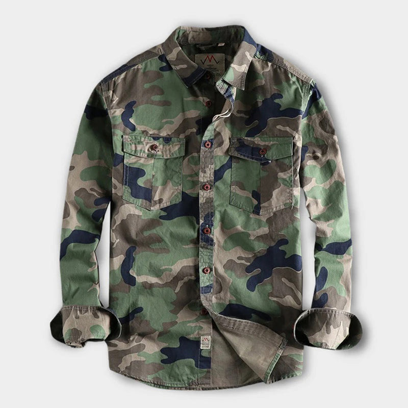 AUBERT - Herren Camouflage Hemden