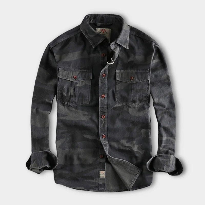 AUBERT - Herren Camouflage Hemden