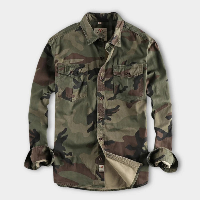 AUBERT - Herren Camouflage Hemden
