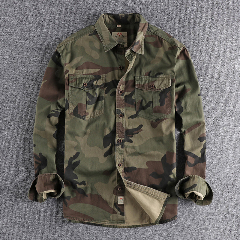 AUBERT - Herren Camouflage Hemden