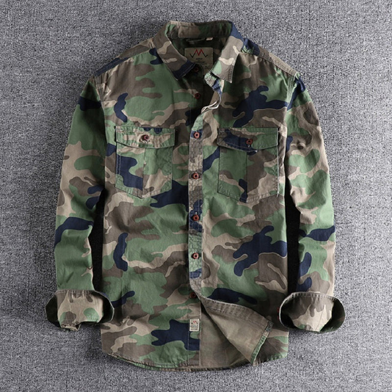 AUBERT - Herren Camouflage Hemden
