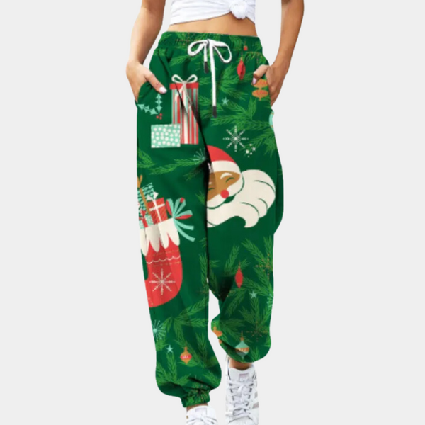 Bequeme Weihnachts-Jogginghose für Damen im Trend