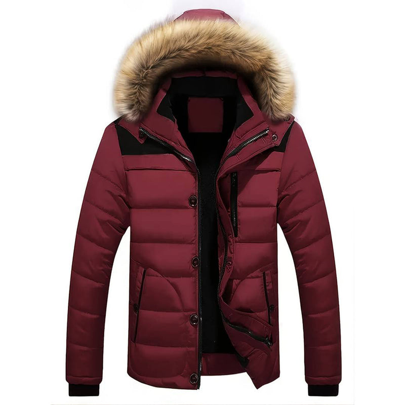 Wärmender Parka für Herren mit Kapuze