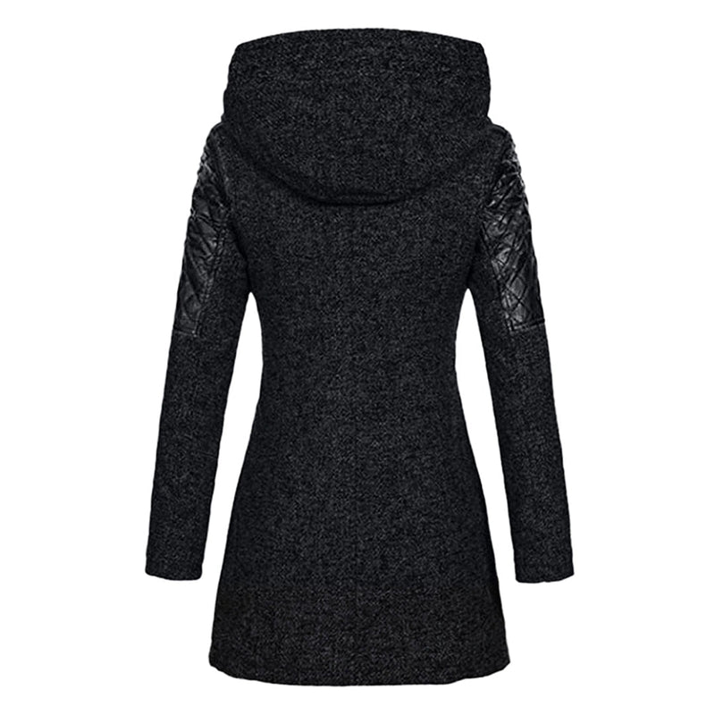 Warmer, eleganter Wintermantel mit Kapuze