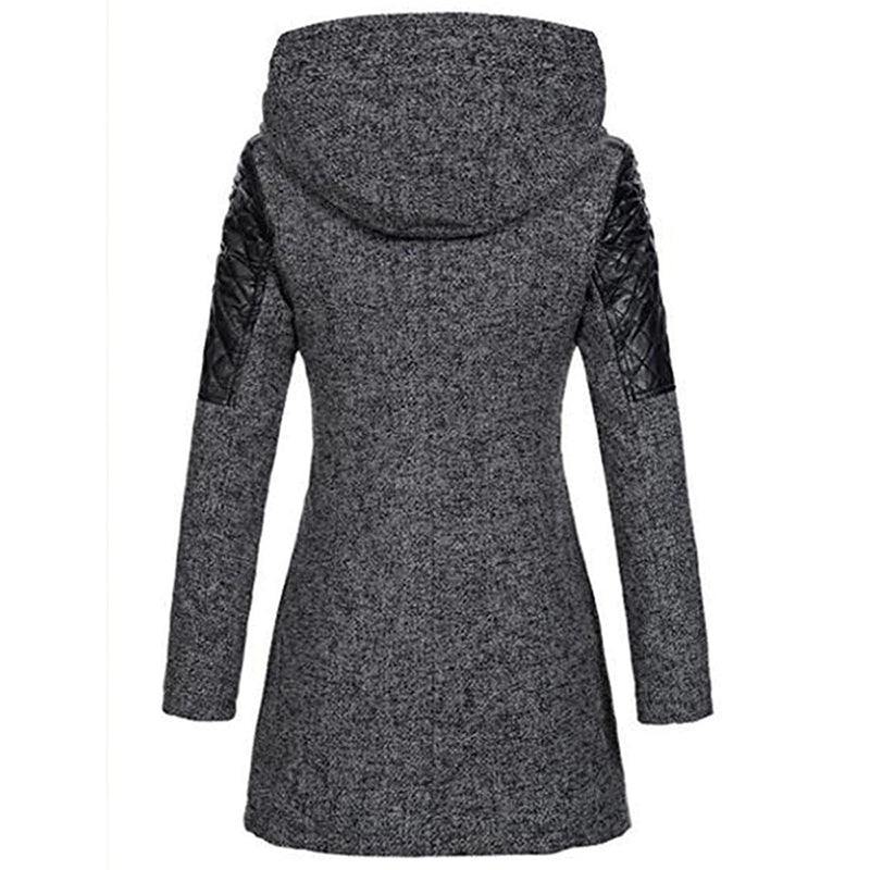 Warmer, eleganter Wintermantel mit Kapuze