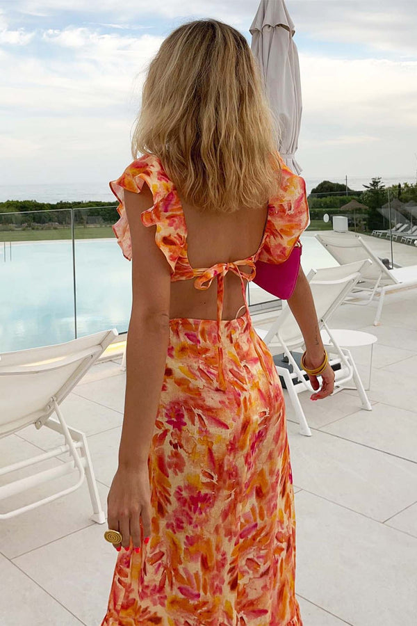 Bequemes | Femininer Blumen-Rüschenkleid Für Frauen für dich