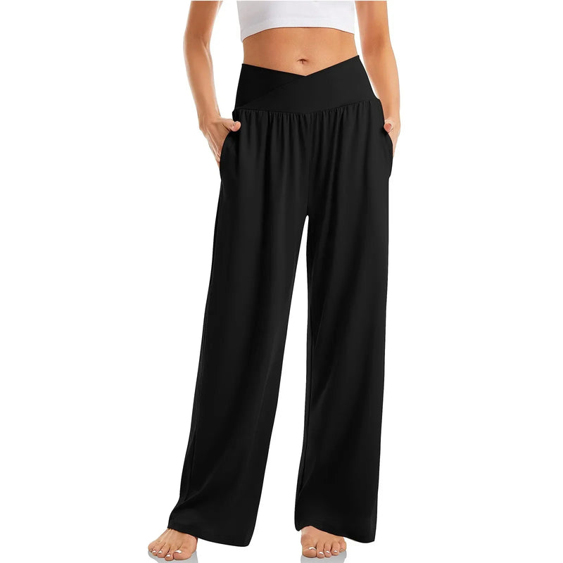 Damen Yogahose | Weites Bein | Luftig & Bequem