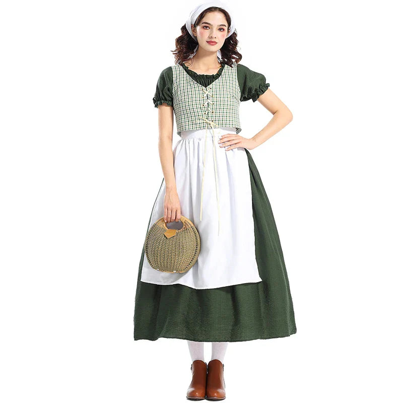 Trachten Dirndl Kleid für Damen | Lang