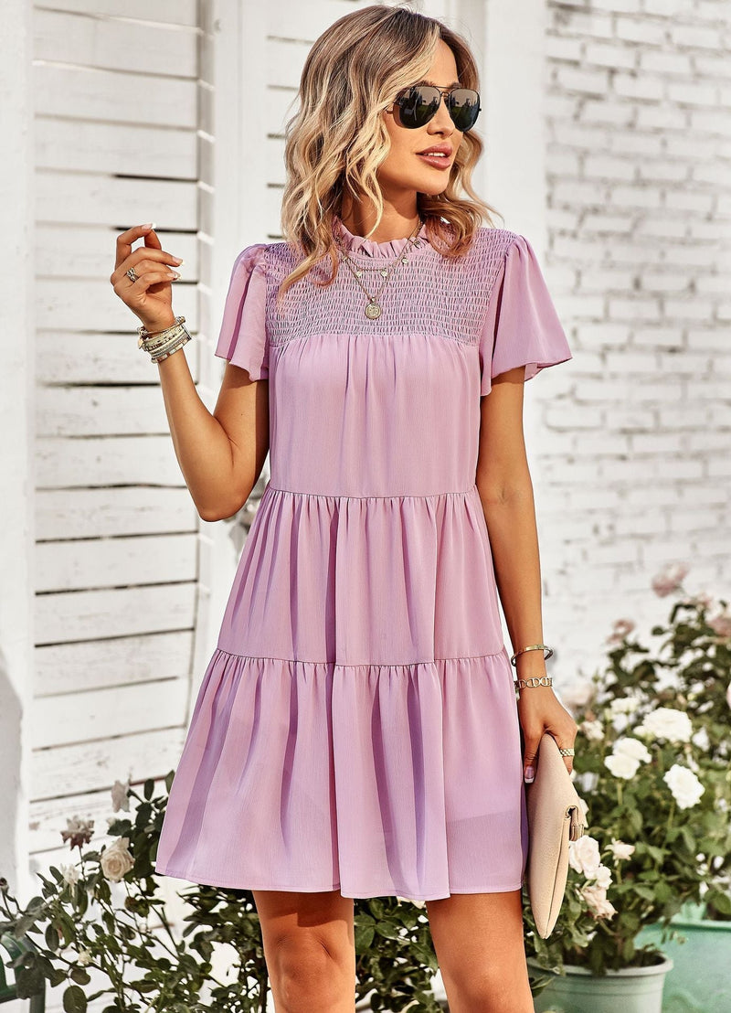 Leichtes - Ausgestelltes Kleid mit Rüschen für dich