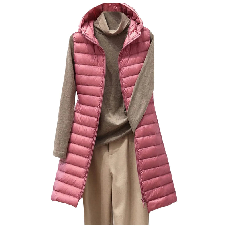 Elegante und warme Jacke mit Kapuze