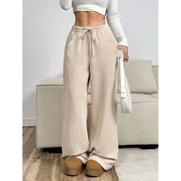Trendige, hoch taillierte Damen-Cordhose mit entspannter Passform