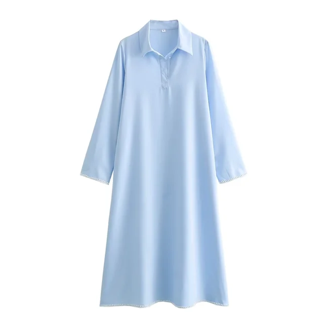 Langes Leichtes Kleid aus Polyester für den Sommer