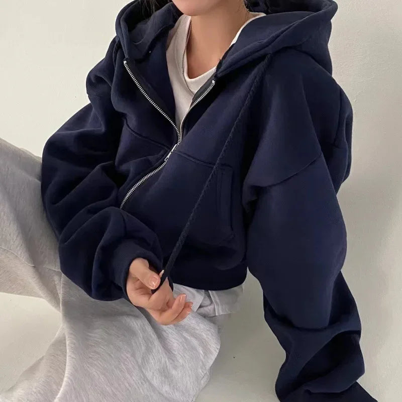 Flauschiger und bequemer Damen Hoodie für den Winter