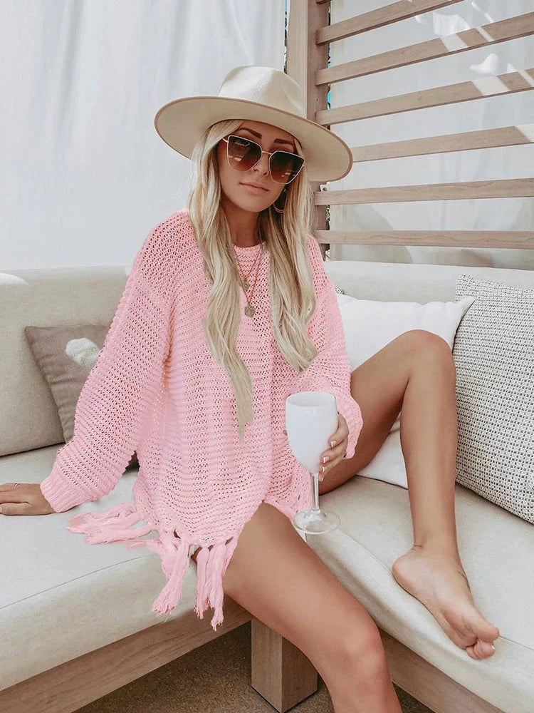 Elegantes Boho Strick Sommerkleider für dich