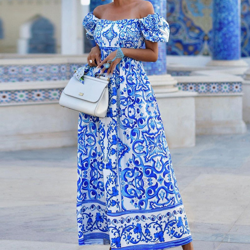 Elegantes Retro Maxikleid für besondere Anlässe