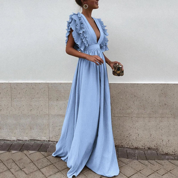 Bequemes - Elegantes Kleid mit gerafften Ärmeln für dich