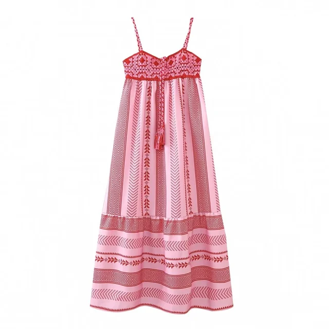 Elegantes Kleid Mit Druck Für Den Sommer