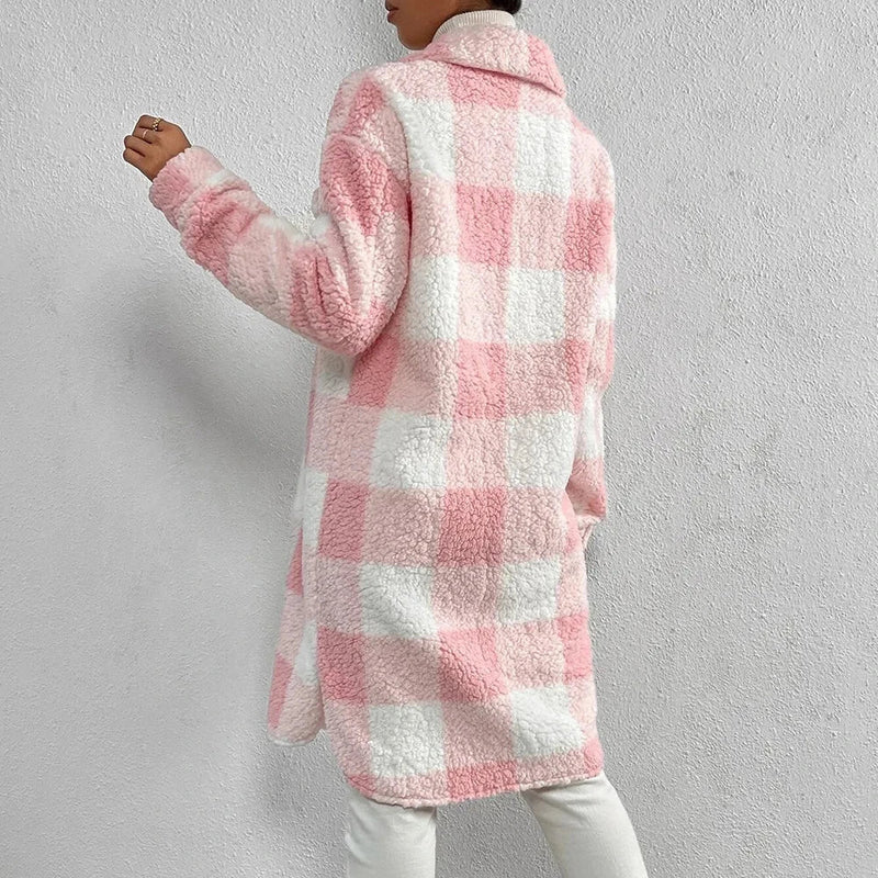Damen Blazer Kariert | Stilvoll & Zeitlos | Klassischer Schnitt | Fester Gewebestoff