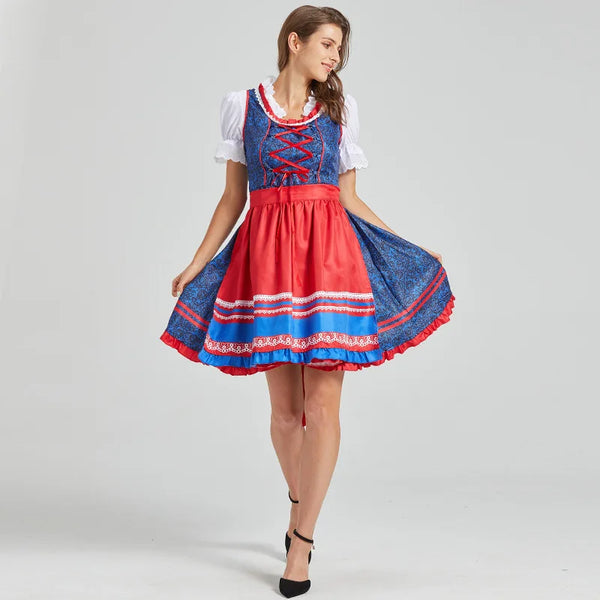 Damen Dirndl Kleid Midi | Oktoberfest