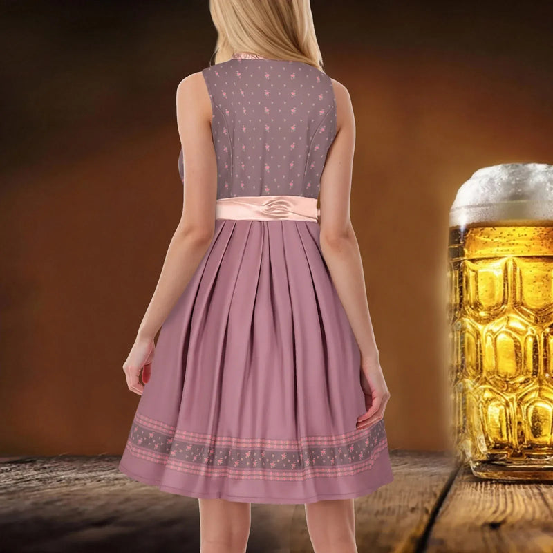 Traditionelles Damen Midi Dirndl in Rosa | Oktoberfest