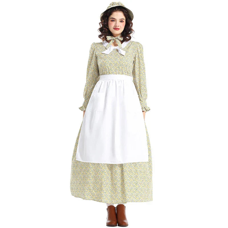 Trachten Dirndl Kleid für Damen | Lang