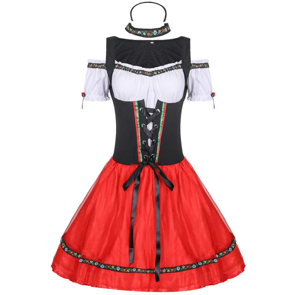 Damen Oktoberfest Dirndl Kleid | Mini