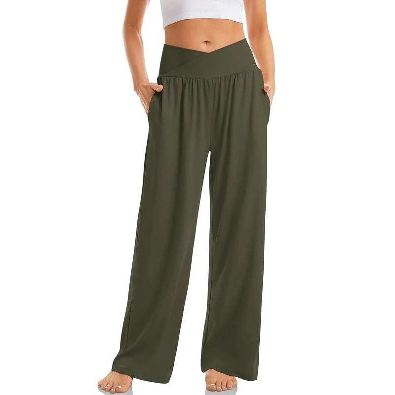 Damen Yogahose | Weites Bein | Luftig & Bequem