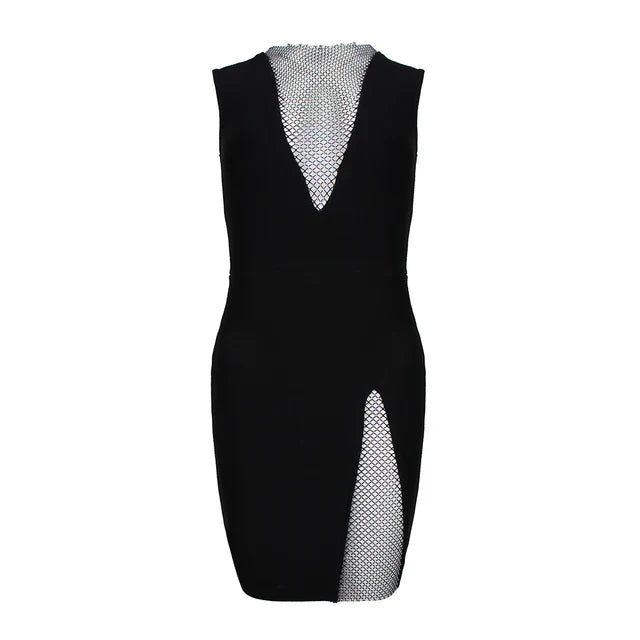 Elegantes Heidi -Diamanten Mini Kleid für Damen