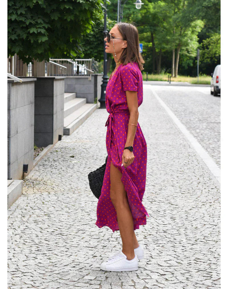 Weiches - Stilvolles V-Ausschnitt-Kleid für dich