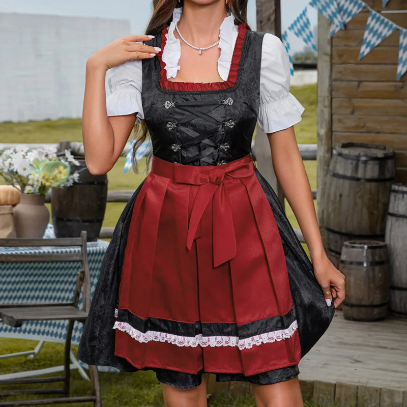 Damen Dirndl Kleid Klassisch | Bayerisch mit Schürze
