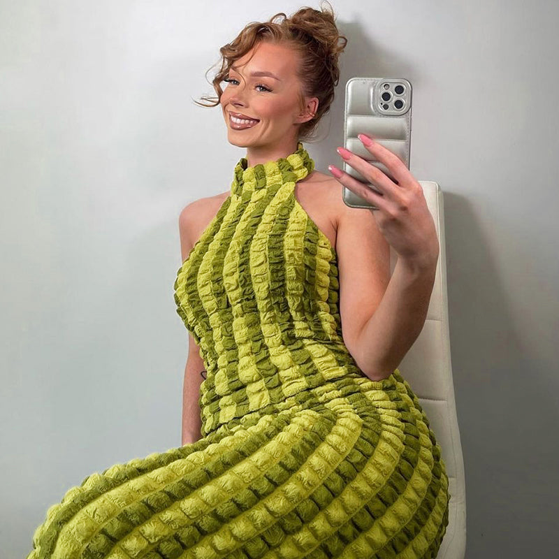 Bequemes - Langärmliges Hochkragenkleid für Damen für dich