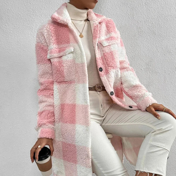 Damen Blazer Kariert | Stilvoll & Zeitlos | Klassischer Schnitt | Fester Gewebestoff