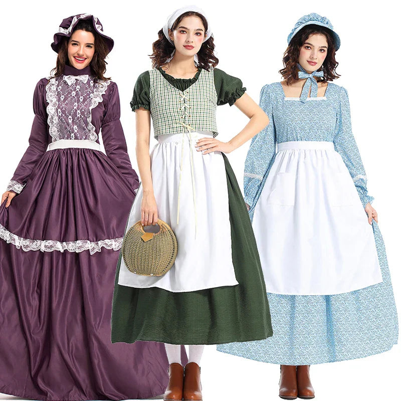 Trachten Dirndl Kleid für Damen | Lang