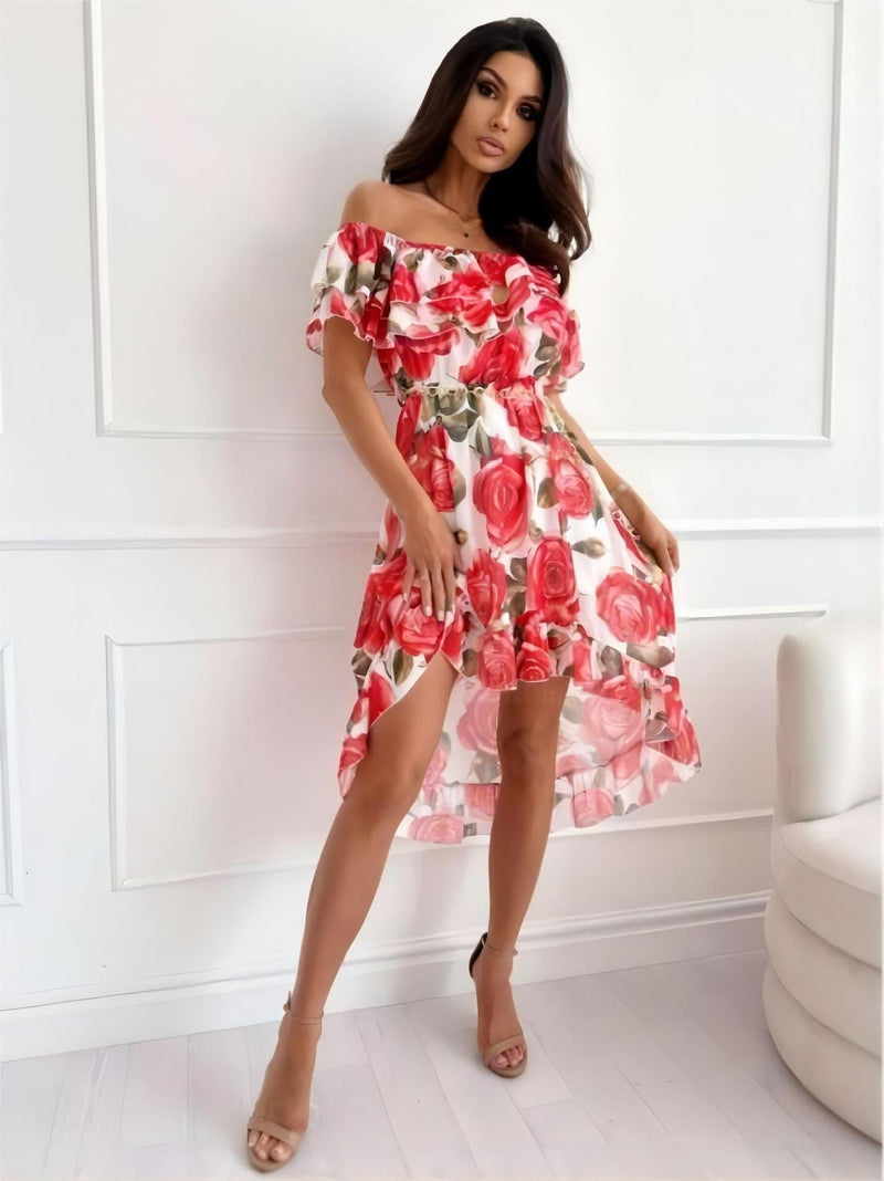 Verspieltes Heidi - Off-shoulder Mini Kleid