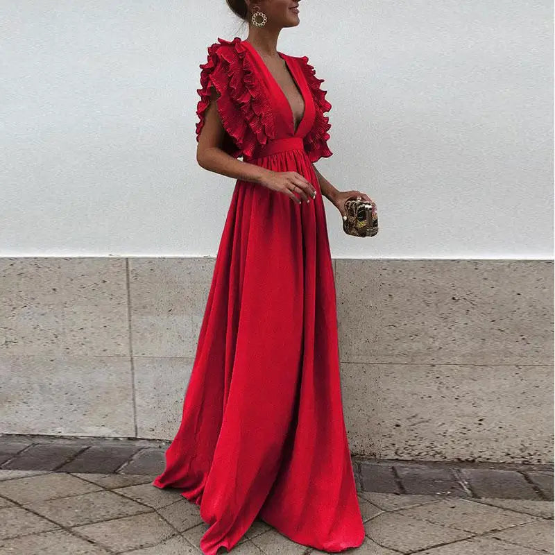 Bequemes - Elegantes Kleid mit gerafften Ärmeln für dich
