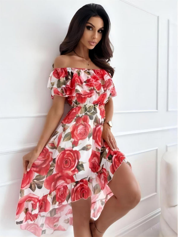 Verspieltes Heidi - Off-shoulder Mini Kleid