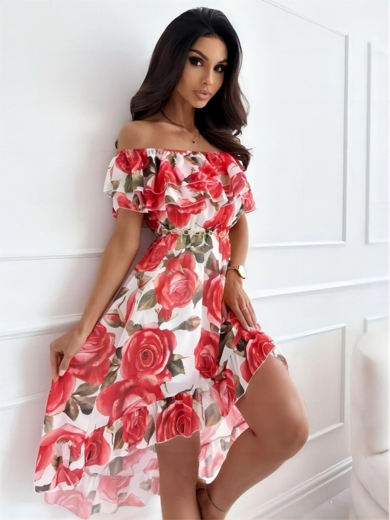 Verspieltes Heidi - Off-shoulder Mini Kleid