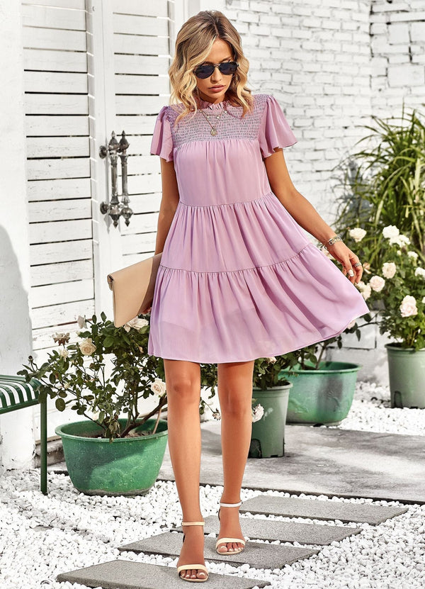 Leichtes - Ausgestelltes Kleid mit Rüschen für dich