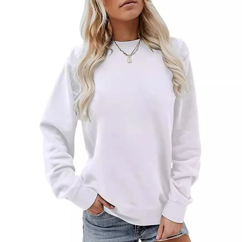 Elegantes Damen Sweatshirt aus weichem Winterstoff mit Muster