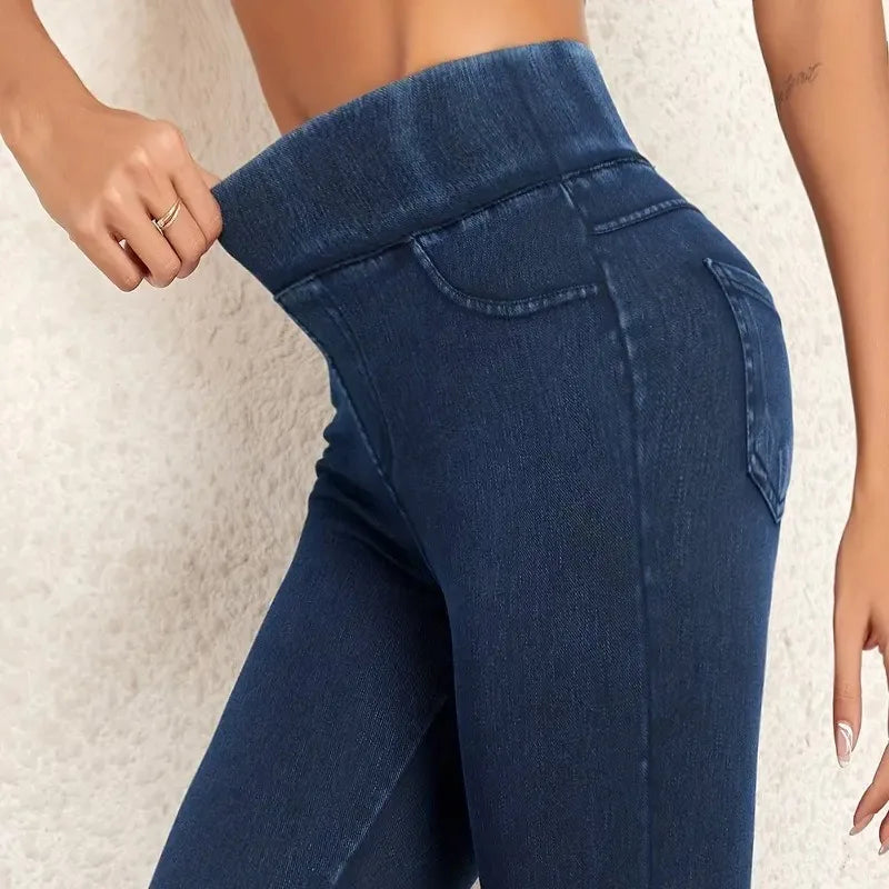 Modische Damen-Jeggings mit hoher Taille