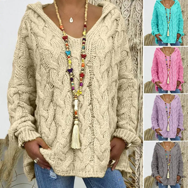 Milana - Stilvoller V-Ausschnitt Kapuzenpullover für einen lässigen Look