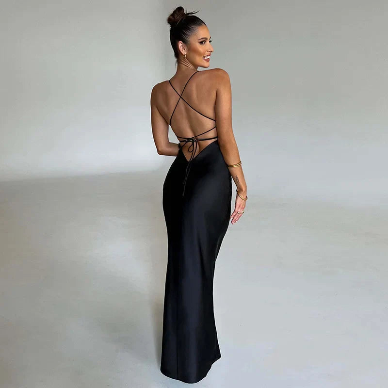 Elegantes Maxikleid mit Seitenschlitz für besondere Anlässe