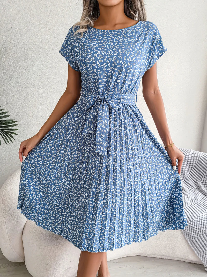 Leichtes - Sommerliches Chiffonkleid mit Blumenmuster für dich