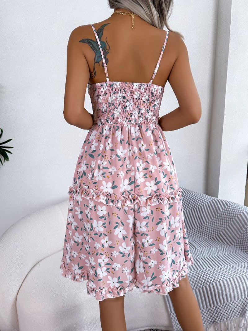 Leichtes - Lässiges Kleid mit Blumenmuster für dich