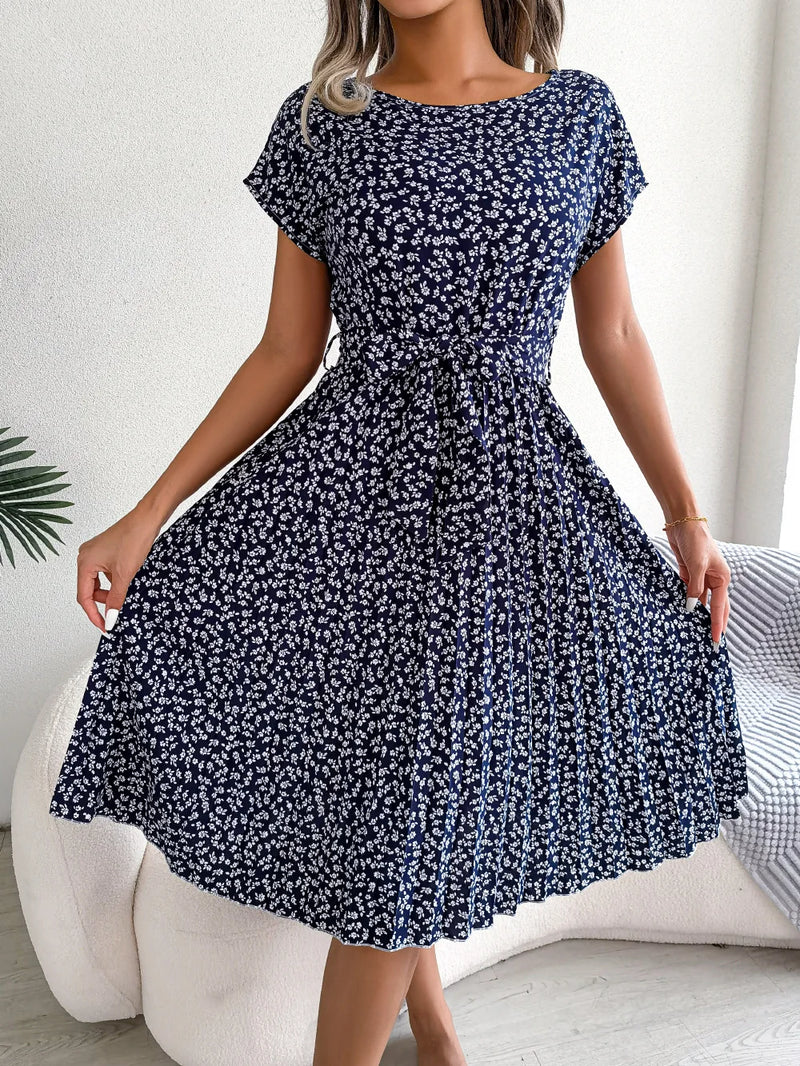 Leichtes - Sommerliches Chiffonkleid mit Blumenmuster für dich