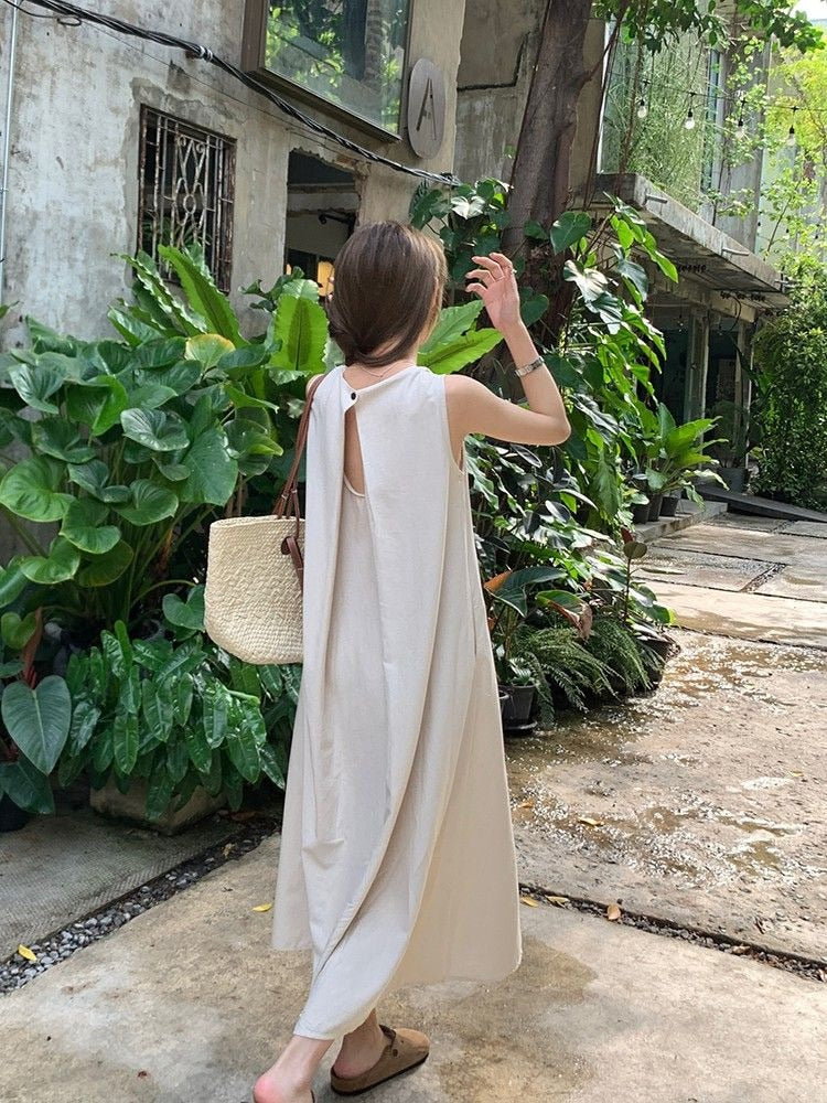 Leichtes - Ärmelloses Camisole Westenkleid für dich