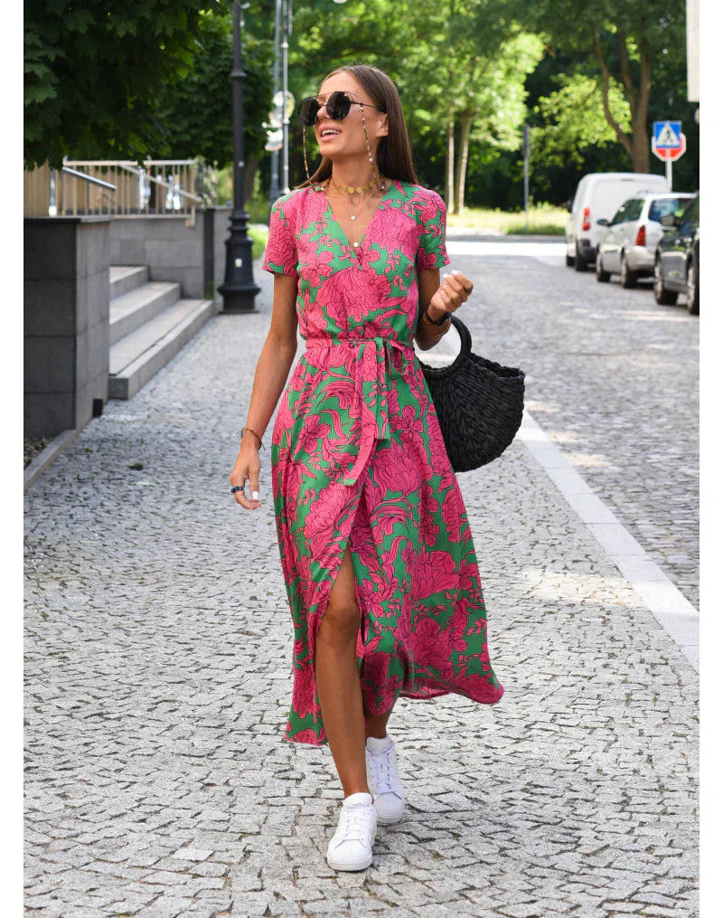 Weiches - Stilvolles V-Ausschnitt-Kleid für dich
