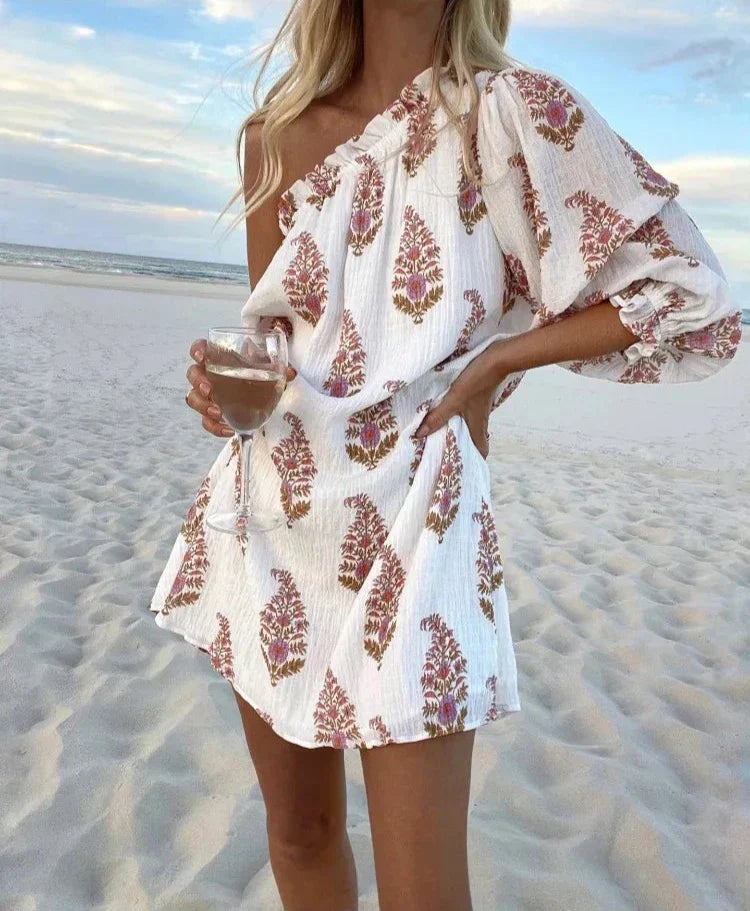 Elegantes Heidi -Florales Minikleid Mit Print Für Frauen